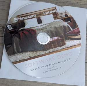 Husqvarna Viking 3D Embroidery Software Tutorial Version 7.1 Demo CD Only Win XP - Picture 1 of 1