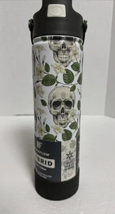 SUMMERWEEN HYDRAFLOW HYBRID 25oz SKULL AND FLOWERS WATER BOTTLE - Picture 1 of 6