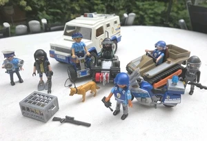 Playmobil City Polizei 7 Figuren 4 Fahrzeuge SEK Taucher  - Bild 1 von 6