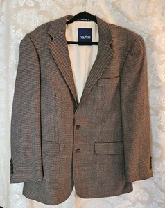 NAUTICA Hahnentritt 100% Wolle 2-Knopf Blazer Old Money Preppy Gr. 42L - Bild 1 von 13