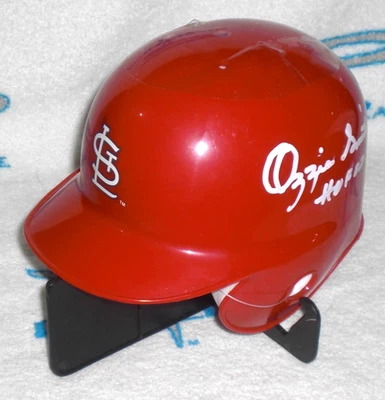 OZZIE SMITH SIGNED ST. LOUIS CARDINALS RIDDELL MINI HELMET - J.S.A. Cert. - Image 1 of 4