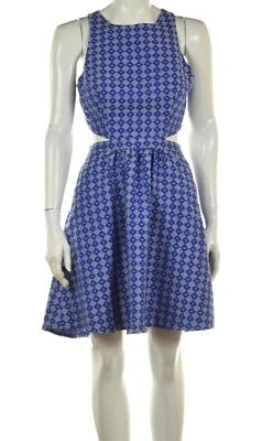 Vestido corto sin mangas Zinke para mujer talla M azul blanco tejido rayas Foto 1 de 4