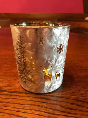 NEU Formano Windlicht Winterzeit silber weiß gold edel Winter Weihnachten Advent - Bild 1 von 4