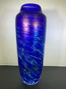 HAND BLOWN IREDESCENT ART GLASS  ROSETREE BLOWN GLASS STUDIO NEW ORLEANS 1997🔷 - Picture 1 of 6