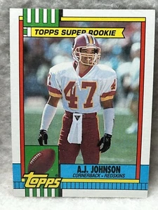 A.J. Tarjeta de fútbol americano Johnson 1990 Topps90 #124 CB Washington Redskins - Imagen 1 de 2