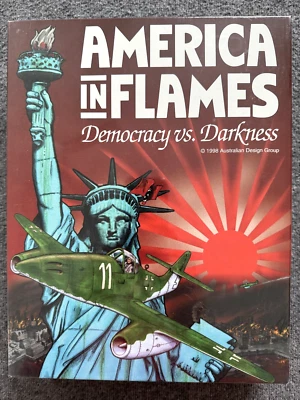 NEW - AMERICA IN FLAMES Democracy vs Darkness 1998 Australian Design Group Game - Image 1 of 2