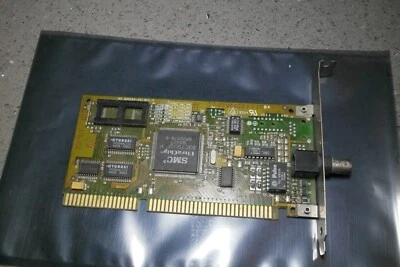 SMC ULTRA CHIP 83C790QF  CARD 16 bit AT  ISA BNC LAN NIC   60-600464 - Image 1 of 3