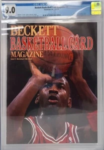 1990 Beckett Basketball Magazine #1 Michael Jordan & Patrick Ewing - CGC 9.0 - Picture 1 of 5