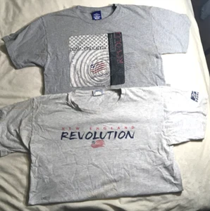 VINTAGE zwei New England Revolution T-Shirts Fußball Futbol MLS Größe Large Y2K - Bild 1 von 7