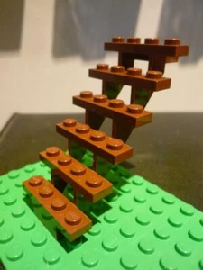 Lego Escaleras Marrones NUEVAS x 1 Piezas de Minifigura Castle City Town - Imagen 1 de 2