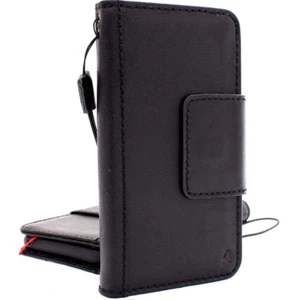 Custodia in vera pelle di mucca per Samsung Galaxy S9 Plus supporto retrò scheda magnetica R - Foto 1 di 8