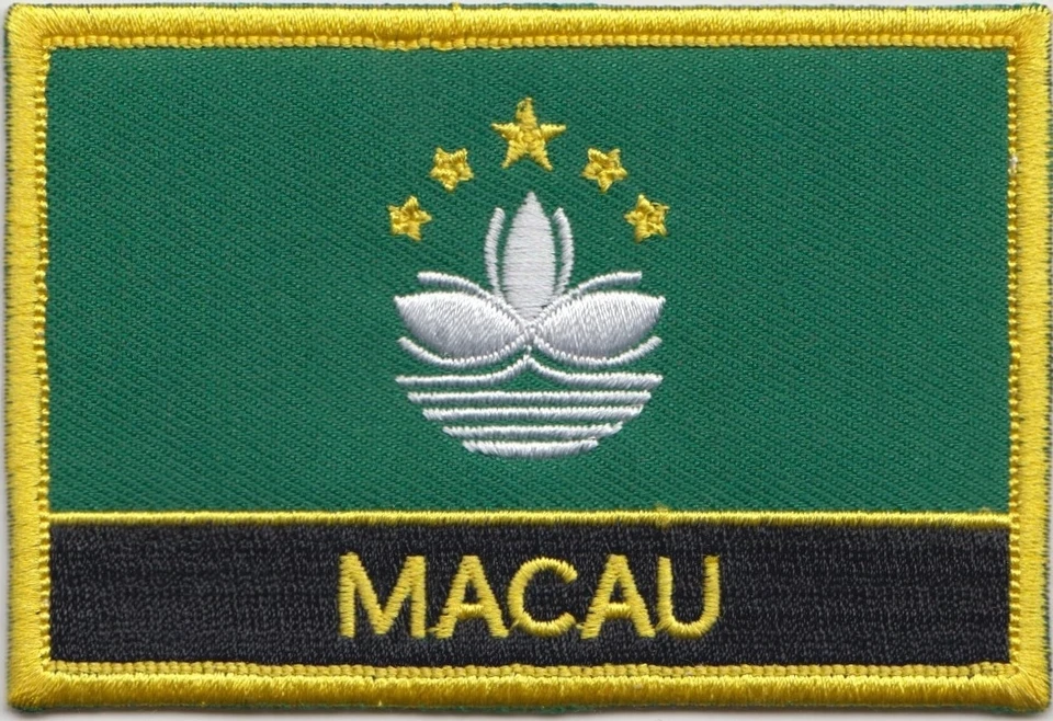 China Macau Region Flag Embroidered Patch Badge - Sew or Iron on - Image 1 of 1