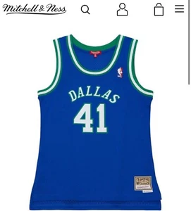 🔥NEW Women’s Swingman Dirk Nowitzki Mitchell & Ness Mavericks Jersey SZ M 98/99 - Picture 1 of 8