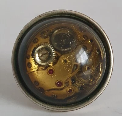 Steampunk Gothic Zahnräder Uhrwerk Damen verstellbar Trachtenring - Bild 1 von 3