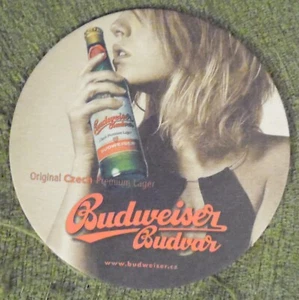 Bierdeckel , Budweiser Budvar , Czech Premium Lager , rund , 10,6 cm , - Picture 1 of 2