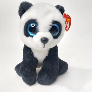 TY Beanie Boos MING der Panda (6 Zoll klein) Stofftier Plüschtier mit Etikett - Bild 1 von 6