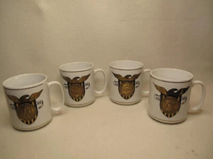 VTG Set Of 4~HTF Bicentennial Coin Mug Coffee Cup~Minuteman Medallion 1776-1976 - Picture 1 of 13