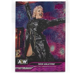 2024 Upper Deck AEW Wrestling Taya Valkyrie Pink Pyro # /79 - Bild 1 von 2