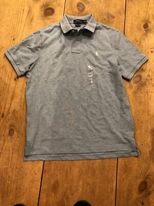 Polo Ralph Lauren Classic Fit Mesh Shirt Medium, Soft Blue Heather NWT - Bild 1 von 12