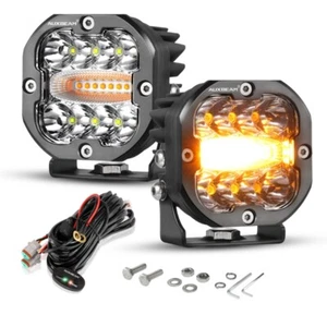 2 PIEZAS 3" pulgadas 96W LED luces de conducción todoterreno punto inundación combo foco 4x4 todoterreno - Imagen 1 de 12