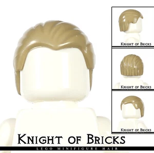 LEGO Minifigure Hair DARK TAN 92081 Male Boy Combed Front to Rear City Town - Picture 1 of 6