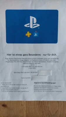 Playstation Gutschein im Wert von 100,00 € - Bild 1 von 2