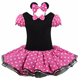 Girls Cosplay Cartoon Costume Summer Short Sleeve Polka Dot Princess Party Dress - Picture 1 of 15
