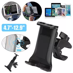 4.7-12.9" Tablet Phone Holder Bracket for Microphone Stand Treadmill Motorcycle - Picture 1 of 8
