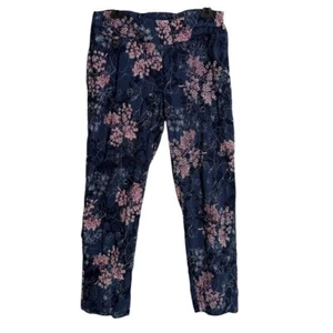 Lisette Pants Womens 14 Pull On Tummy Control Stretch Pink Cherry Blossom Print - Picture 1 of 9