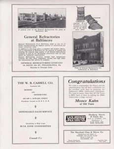 Original 1929 General Refractories at Baltimore Print-Ad /Grefco Cement w/photos - Picture 1 of 1