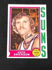 KEITH ERICKSON 1974-75 TOPPS SIGNED AUTOGRAPHED CARD #53 PHOENIX SUNS