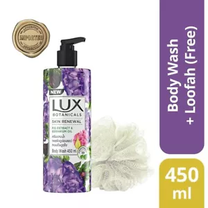 LUX Botanicals Bodywash Fig Extract Geranium Oil Skin Renewal Body Wash 450 ml - Picture 1 of 9