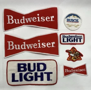 7 Vintage Budweiser Fliege - Budweiser Bud Light - Busch - Anheiser Aufnäher - Bild 1 von 14