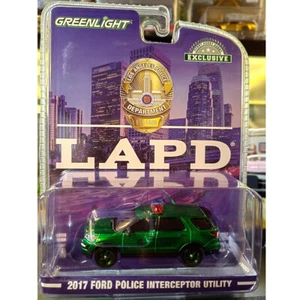 Greenlight 1:64 2017 Ford Police Interceptor Utility LAPD Green Collectible Car - Picture 1 of 2