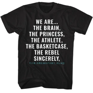 The Breakfast Club Película Cerebro Atleta Cesta Estuche Princesa Rebelde Hombre Camiseta - Imagen 1 de 3