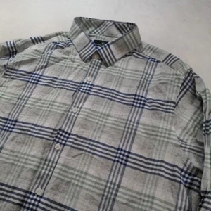Hart Schaffner Marx Linen Blend Long Sleeve Button Up Shirt Men's XL - Picture 1 of 8