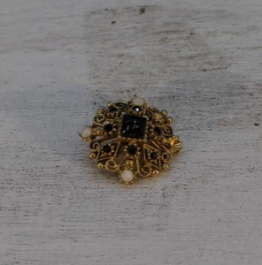 Vintage Signed FLORENZA Brooch Gold Tone - Picture 1 of 8
