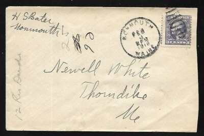 Usa: 1918; Scott 333 in cover, internal mail in Maine, EBN112 - Image 1 of 2