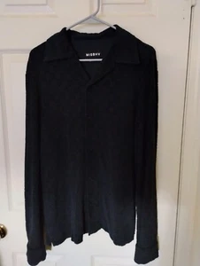MISBHV Misbehaves Towelling Monogram LS Shirt - Black Size Small Fits Like A Med - Picture 1 of 8