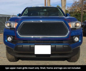 Fits 2016-2017 Toyota Tacoma Upper Black Mesh Grille Insert - Picture 1 of 4