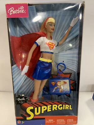 Barbie as Supergirl Doll W/Mini Lunch Box 2003 DC Mattel Paul Dini New Sealed - Image 1 of 4