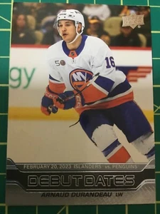 2023-24 Upper Deck Debut Dates # DD-21 Arnaud Durandeau - Imagen 1 de 1