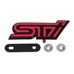 OEM 2006-2007 Subaru Impreza STi Pink Front Grille Emblem Nameplate 93013FE150 - Picture 1 of 3