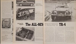 1961 Triumph TR4 Convertible Automobile 5pg print Test Article - Picture 1 of 1