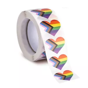 Pegatinas de bandera corazón aliado heterosexual etiquetas álbum de recortes orgullo gay LGBTQ - Imagen 1 de 1
