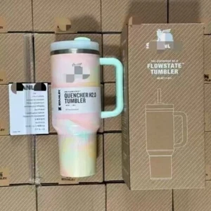 Tumbler Cup with Straw Lid Insulated Stainless Steel Water Bottle Tumbler - Picture 1 of 40