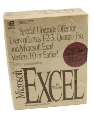 Microsoft Excel 3.0 or Earlier for Windows- Upgrade SW Pkg #28946 - 1992 Vintage - Image 1 of 4