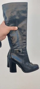  stivali neri in pelle miu miu taglia mancanti circa 8 US  - Foto 1 di 14