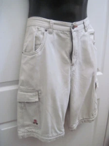PLUGG CO. Men's Cargo Utility Shorts Khaki Beige Pockets size 20 Cotton - Picture 1 of 11