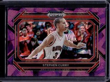 2023-24 Prizm Draft Stephen Curry Purple Ice Prizm Variation #144/149 Davidson